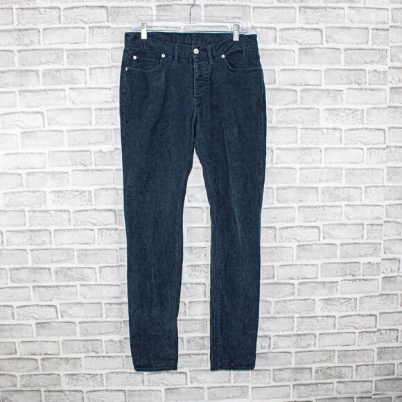 ZADIG & VOLTAIRE Men's Slim Corduroy Jean Pants Navy Blue Size 32 - Picture 1 of 9